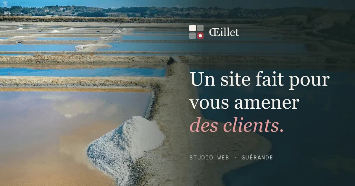 Image de partage Œillet : marais salant et titre
